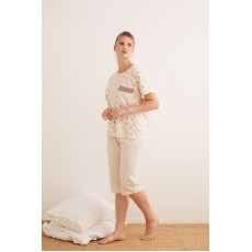 Qadın üçün pijama - vanil, 44 - 25407