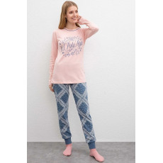 Qadın üçün pijama - pudra, L - 16248 Qadın üçün pijama - pudra, L - 16248