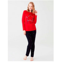 Qadın üçün pijama - qırmızı, L - 16642