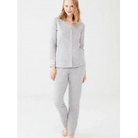 Qadın üçün pijama - boz melanj, L - 16649