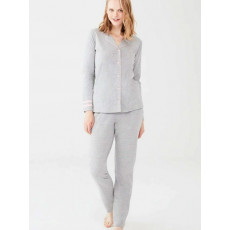 Qadın üçün pijama - boz melanj, L - 16649
