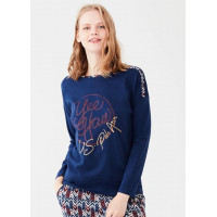 Qadın üçün pijama - indiqo, L - 16652