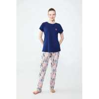 Qadın üçün pijama - tünd göy, L - 16730