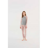 Qadın pijama pijama dəsti - çəhrayı, L - 16817