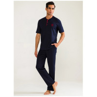 Kişi üçün pijama - tünd göy, L - DS2000