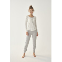 Qadın üçün pijama - krem, 36 - 17011