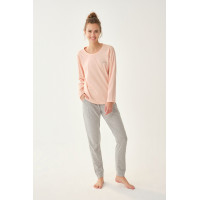 Qadın üçün pijama - sarı, 44 - 17015BD