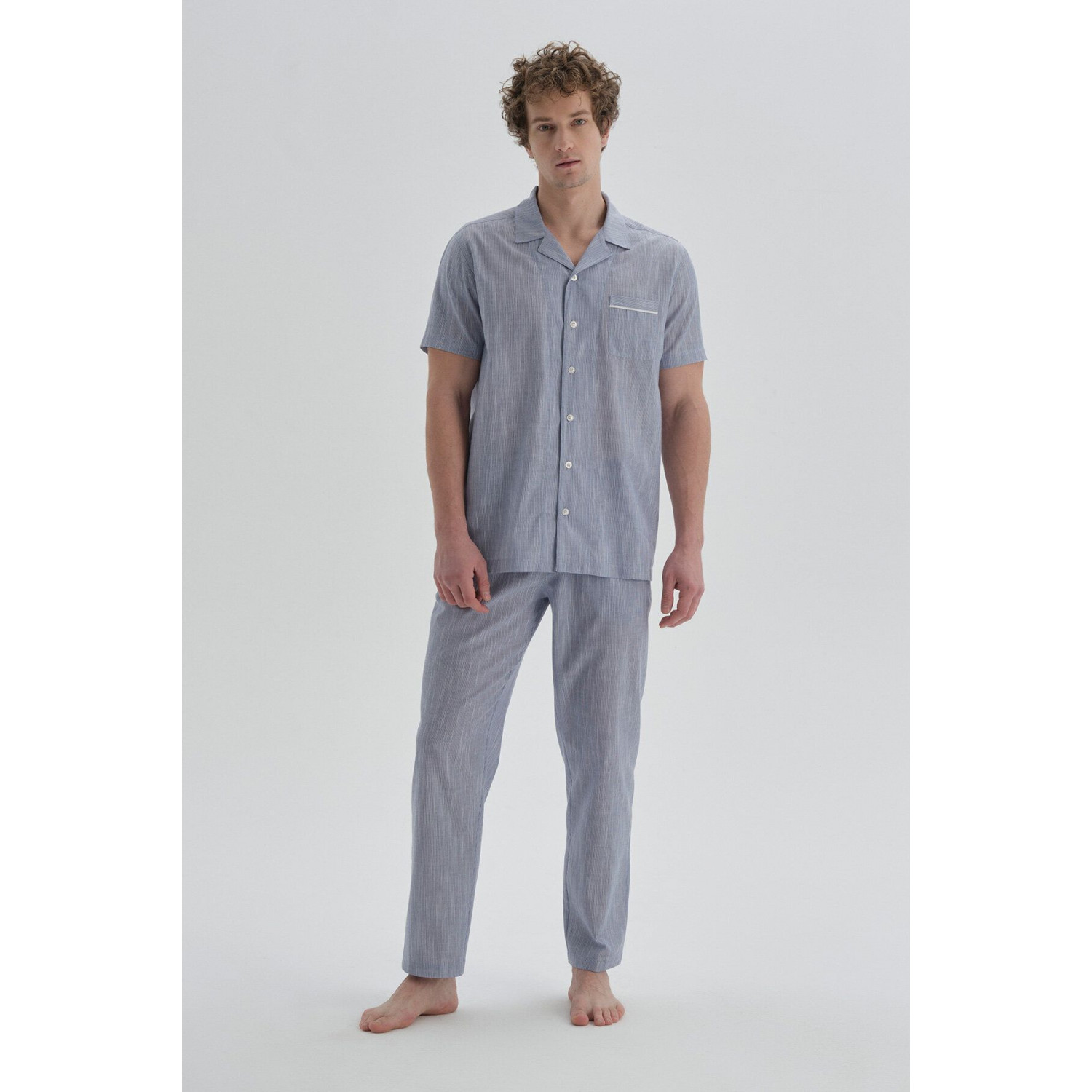 Kişi üçün pijama, mavi, 2XL - 18017NG