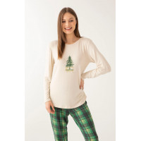 Qadın üçün pijama, bej, M - W23005