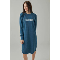 Qadın üçün pijama, tünd göy, L - W23046