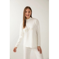 Qadın üçün pijama, ağ, S - W23106