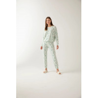 Qadın üçün pijama, yaşıl kamuflaj, L - W23112