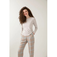 Qadın üçün pijama, ağ, L - W23160