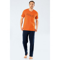 Kişi üçün pijama - kirəmit, L - 4135