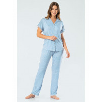Qadın üçün pijama - mavi, L - 3343