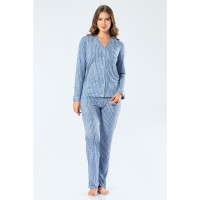 Qadın üçün pijama - indiqo, L - 3324