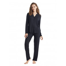 Qadın üçün pijama dəsti, qara, L - 51203