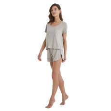 Qadın üçün pijama, bej, L - 51378 Qadın üçün pijama, bej, L - 51378